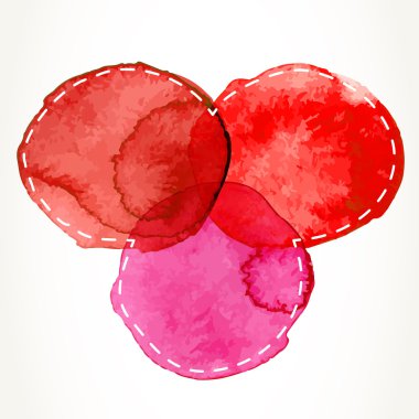 Kesikli suluboya daireler