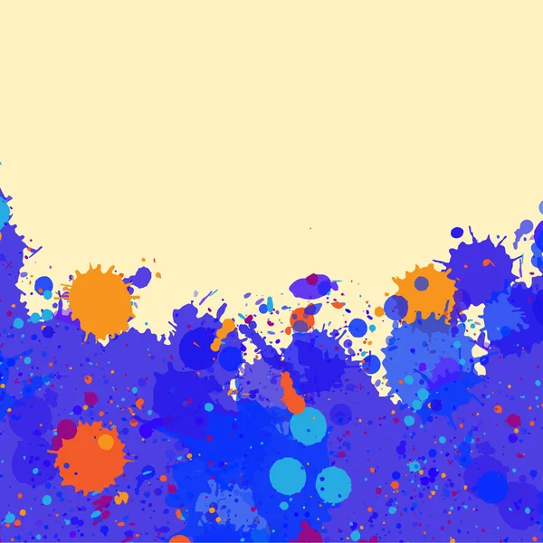 Watercolor paint splashes frame — Stock Vector