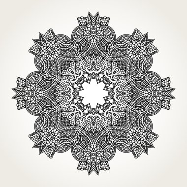 Süslü doodle mandala