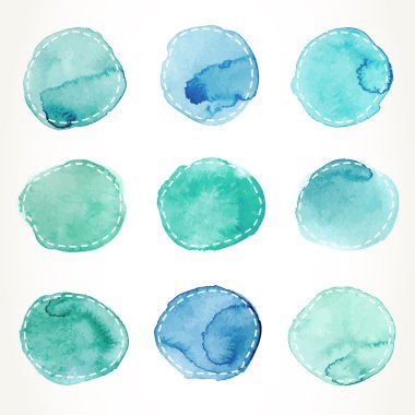 Kesikli suluboya daireler