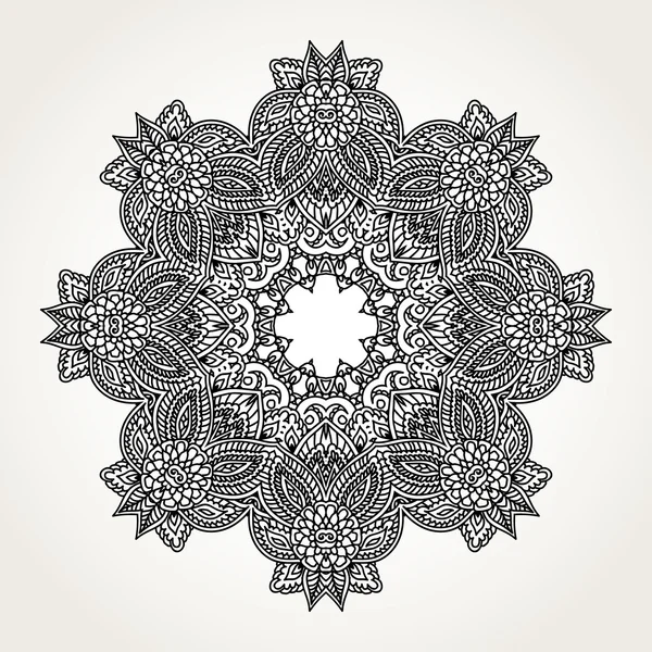 Ornate doodle mandala — Stock Vector