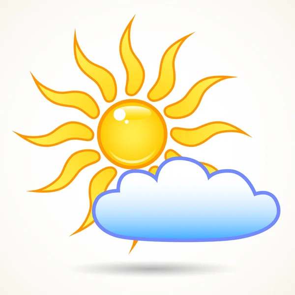 Sun in the sky — Stock Vector