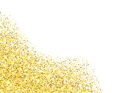 Altın glitter dokulu kenarlık