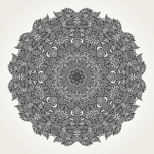 Mandala de doodle orné — Image vectorielle