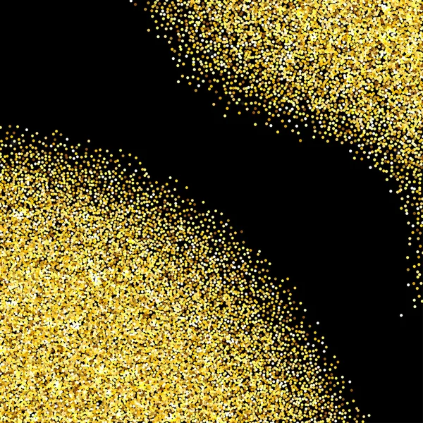 Altın glitter dokulu sınırları — Stok Vektör