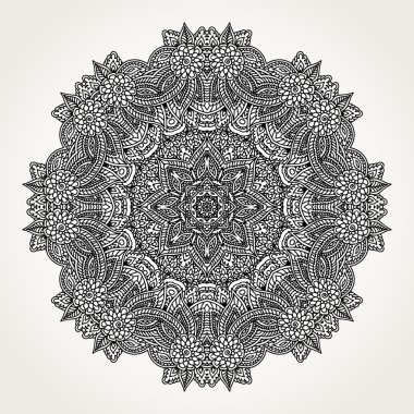 Süslü doodle mandala