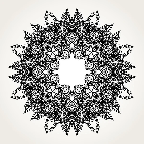 Ornate doodle mandala — Stock Vector