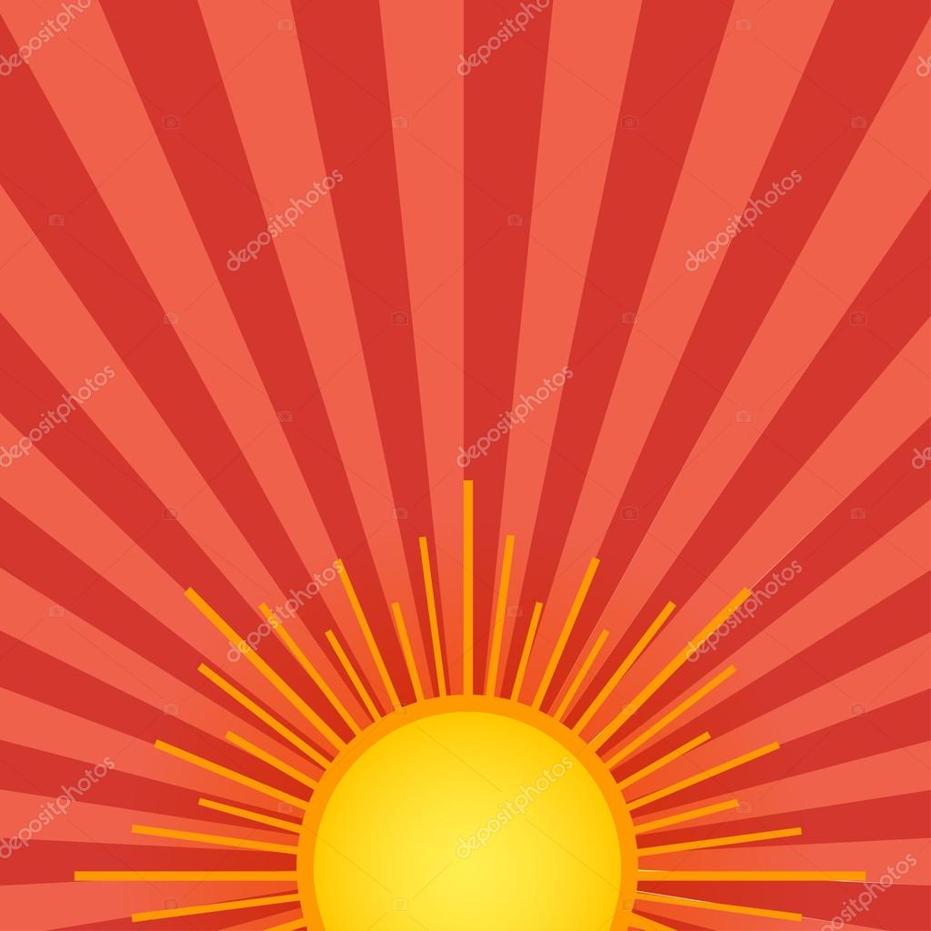 Солнце На Фоне Неба Векторное Изображение ©de-Kay 109951168