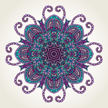 Çiçek doodle mandala
