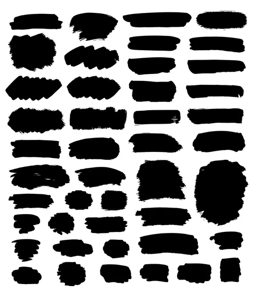 Black paint strokes — Stock Vector