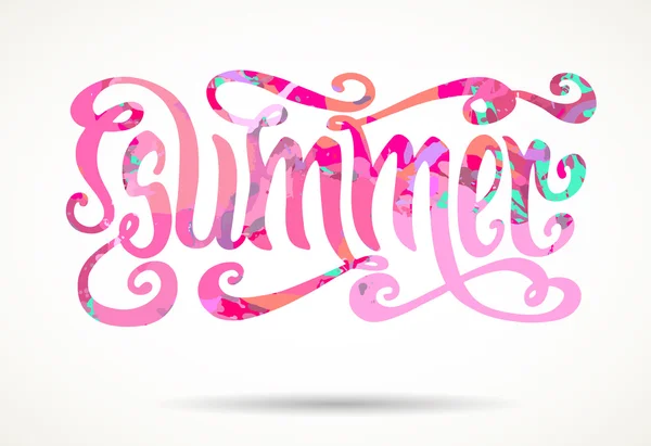 Letras artísticas de verano — Vector de stock