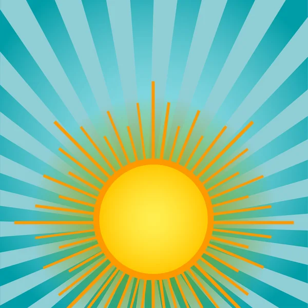 Солнце на фоне неба — стоковый вектор