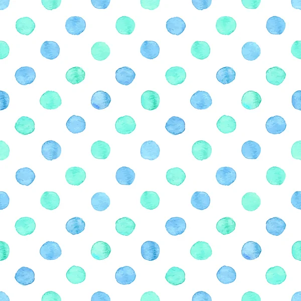 Seamless watercolor dots pattern — Stock Vector