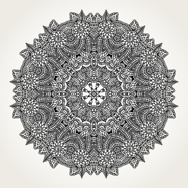 Süslü doodle mandala