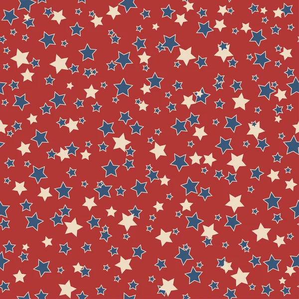 American stars seamless pattern — Stock Vector