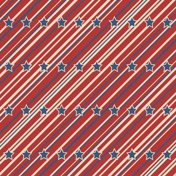 Étoiles américaines et motif rayures — Image vectorielle