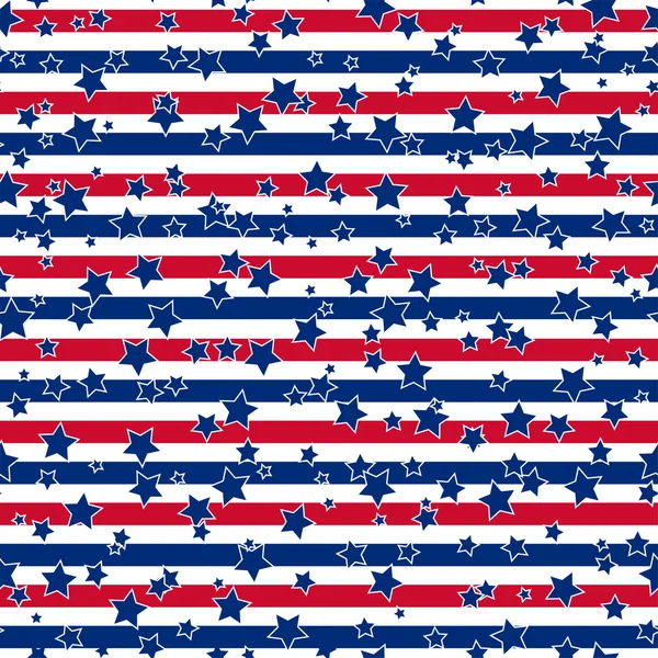 Étoiles et rayures américaines motif sans couture — Image vectorielle