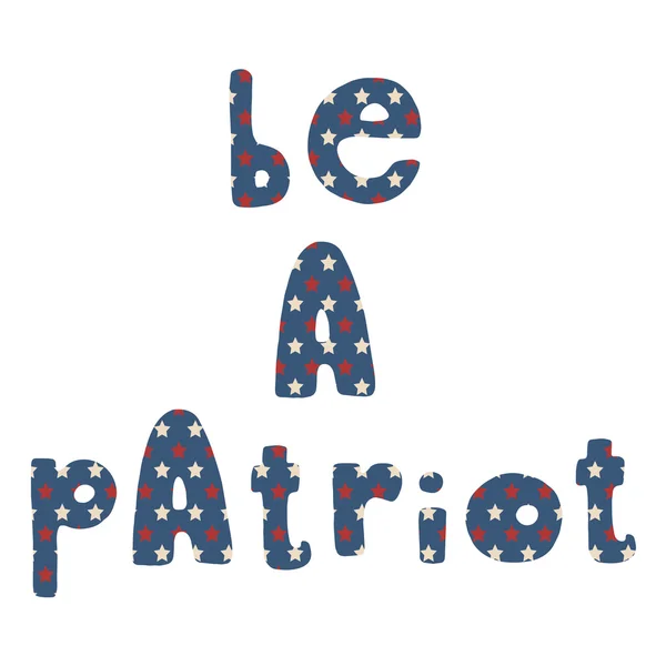 American patriotic lettering — Stock Vector
