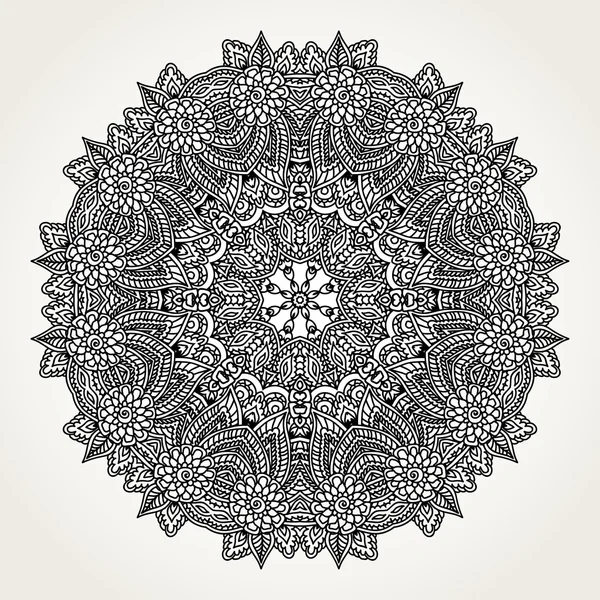 Süslü doodle mandala