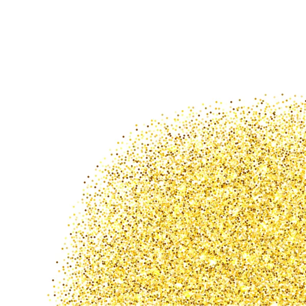 Gold glitter texturierte Ecke — Stockvektor