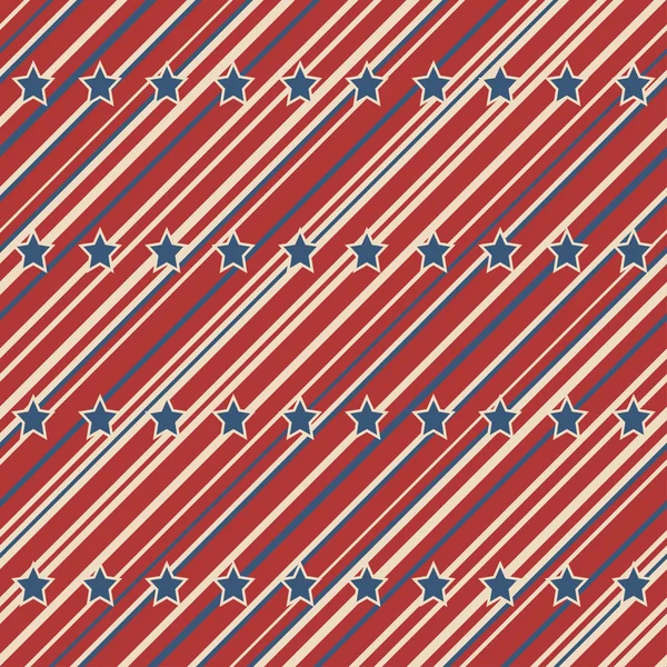 American stars and stripes pattern — Stock Vector