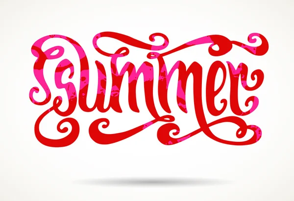 Letras artísticas de verano — Vector de stock