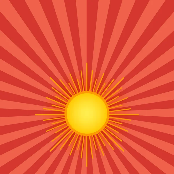 Sun on the sky background — Stock Vector