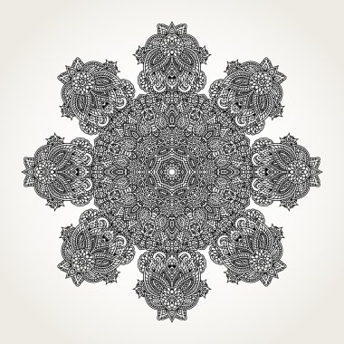Süslü doodle mandala