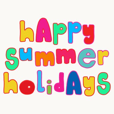 Yazı parlak yaz tatili