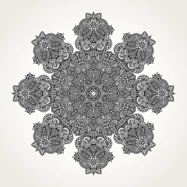 Mandala di scarabocchio ornata — Vettoriale Stock