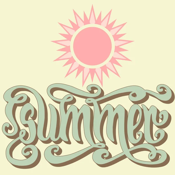 Vintage zomer belettering — Stockvector