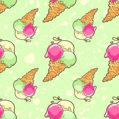 Yeşil dondurma desen