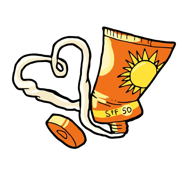 Sunblock tube ilustracja — Wektor stockowy