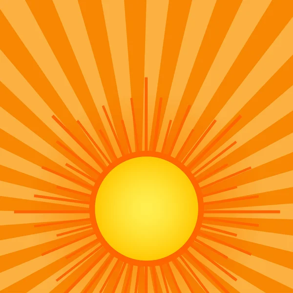 Солнце на фоне неба — стоковый вектор