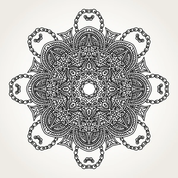 Süslü doodle mandala