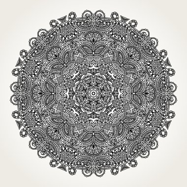 Süslü doodle mandala