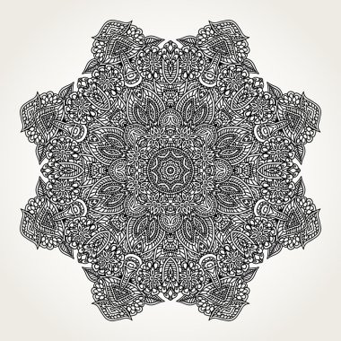 Süslü doodle mandala