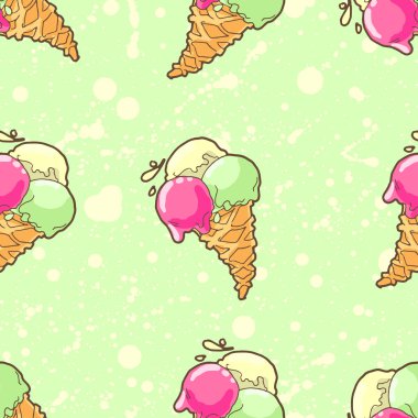 Yeşil dondurma desen