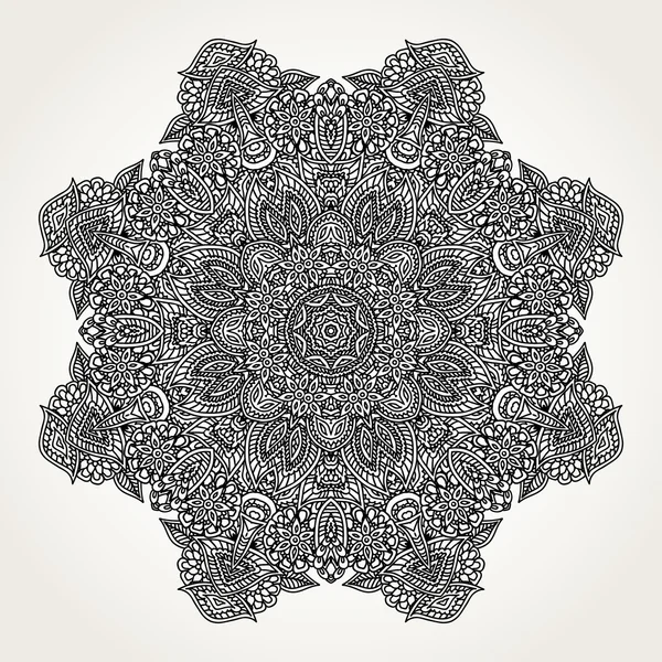 Sierlijke doodle mandala — Stockvector