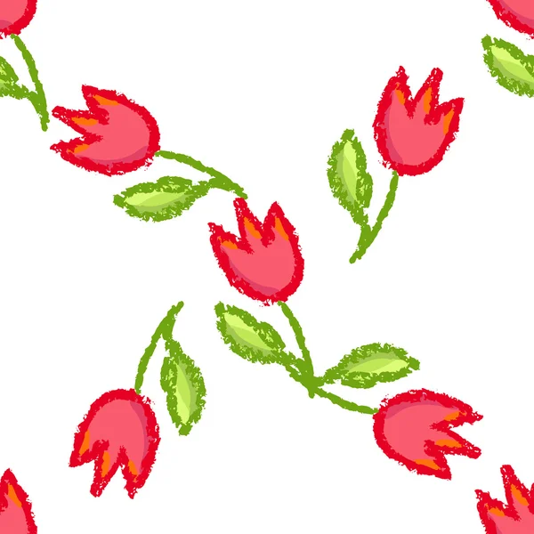 Motif floral sans couture — Image vectorielle