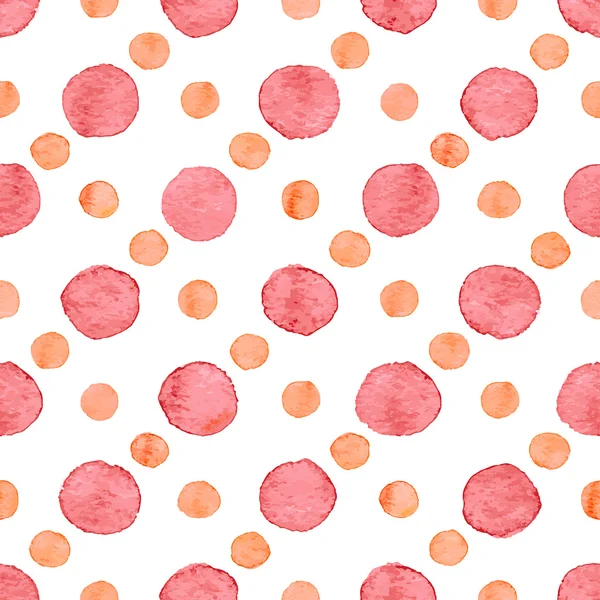 Seamless watercolor dots pattern — Stock Vector