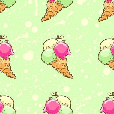 Yeşil dondurma desen