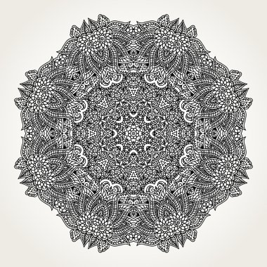 Süslü doodle mandala