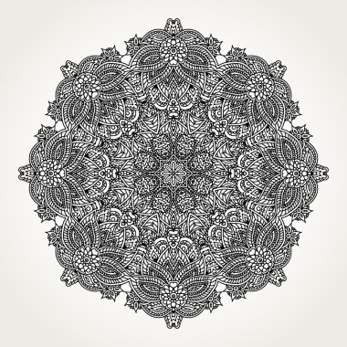 Süslü doodle mandala