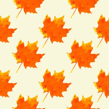 Suluboya akçaağaç yaprağı deseni