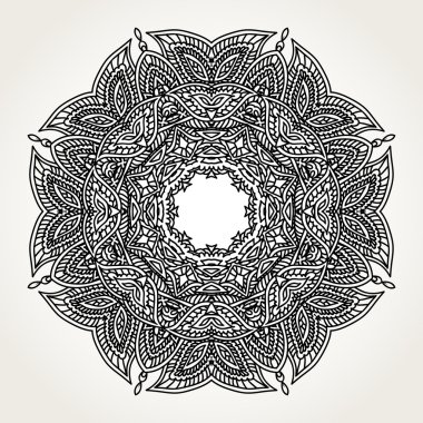 Süslü doodle mandala