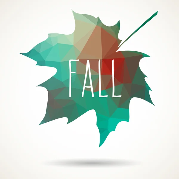 Осенний треугольный кленовый лист — стоковый вектор