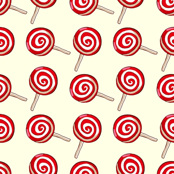 Sweet lollipops seamless pattern — Stock Vector