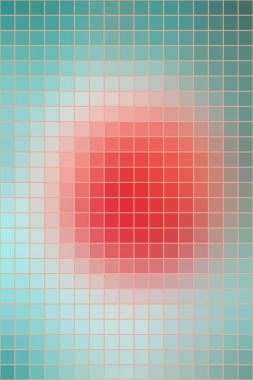 Vektör soyut kare mozaik yeşil ve kırmızı karo arkaplan, dikey biçim.