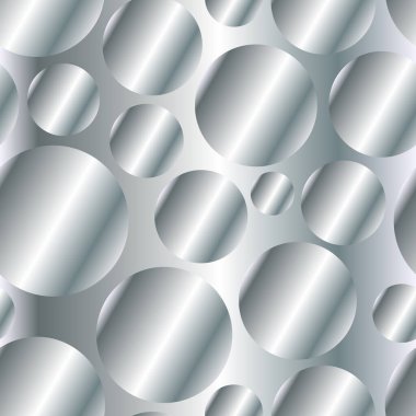 Gümüş köşegen eğimli daireler pürüzsüz desen. Soyut modern vektör arkaplanı. Parlak metal uçsuz bucaksız duvar kağıdı.